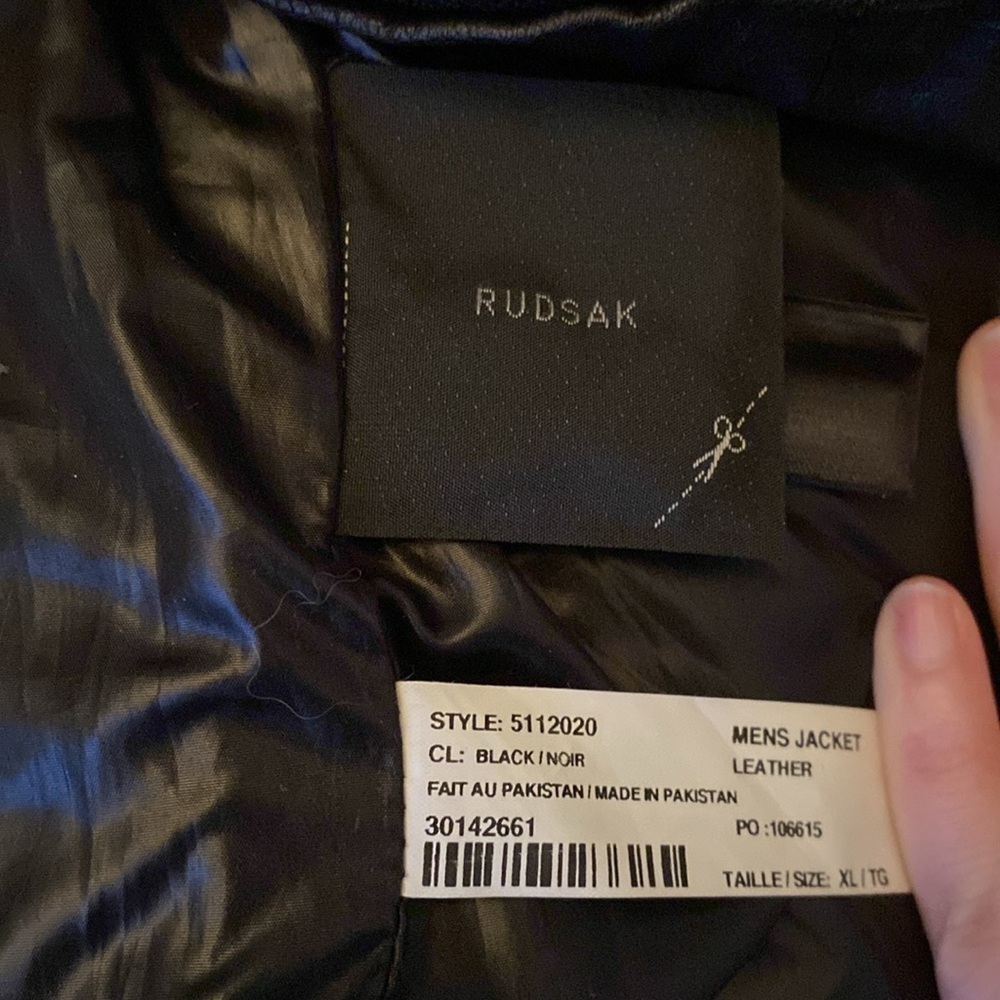 Rudsak men leather jacket XL - Picture 8 of 9